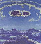 Monch und Jungfrau im Mondschein, Ferdinand Hodler